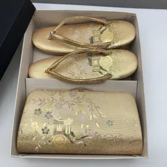 和装用バッグと草履のセット ゴールド 
SGAW26-0377
