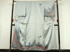 平和屋着物＊夏物　小紋　絽　網目文　洗える着物　AABH3207jd 平和屋着物＊夏物 小紋 絽 間道 洗える着物 AAAW3207st - メルカリ