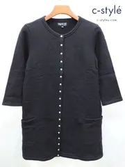 J175 [人気] agnes b. アニエスベ ロングカーディガン 3 ブラック M001 ROBE CARDIGAN Q958M001 レディース | ★