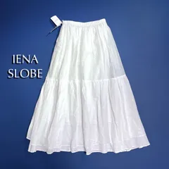 cY90 新品 SLOBE IENA 2025SS KOTAチェックスカート ロングスカート 2点 セットアップ ペチコート付き 格子柄 チェック スローブイエナ ホワイト 白 定価15,400円