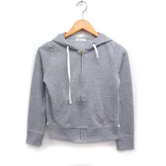 アースミュージック&エコロジー EARTH MUSIC & ECOLOGY スウェット ジップアップ パーカー リボン付き S グレー 灰 /FT29