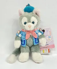 東京ディズニーシー ぬいぐるみバッジ Duffy and Friends ジェラトーニ(ピンクスカーフ/水色/星)/Steps to Shine 2017