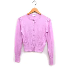 トゥービーバイアニエスベー To b. by agnes b. ニット カーディガン クルーネック 無地 Tu ピンク /FT16