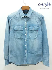 I895 [人気] REPLAY リプレイ デニムシャツ XS インディゴ 長袖 | T★