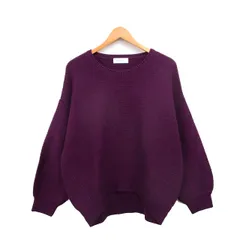 シンプリシテェ SIMPLICITE ニット セーター 長袖 シンプル パープル 紫 /KT12