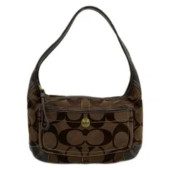 COACH(コーチ) ショルダーバッグ シグネチャー柄 11280 ブラウン×ダークブラウン レザー