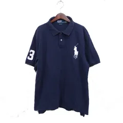ポロ バイ ラルフローレン Polo by Ralph Lauren 国内正規品 ポロシャツ ビッグポニー 半袖 鹿の子 大きいサイズ XXXL ネイビー 紺 /FT37