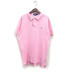 ポロ バイ ラルフローレン Polo by Ralph Lauren 国内正規品 ポロシャツ 半袖 ロゴマーク刺繍 鹿の子 コットン 綿 XL ピンク /FT48