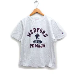 チャンピオン CHAMPION プリント Tシャツ カットソー 半袖 クルーネック コットン 綿 M 杢グレー /FT33