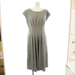 アナイ ANAYI ワンピース ひざ丈 グレー フレンチスリーブ /JP