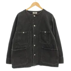 ジャーナルスタンダード レリューム JOURNAL STANDARD relume 25AW 11.5oz デニムカバーオール ジャケット ノーカラー 38 黒 ブラック 25011462602030 /☆G