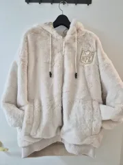 NFL ファー フード ジップアップ アイボリー リバーシブル