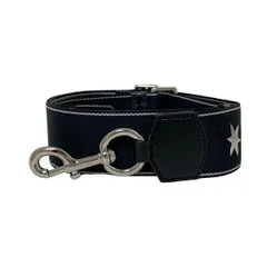 MARC JACOBS(マークジェイコブス) ショルダーストラップ美品  ザ ギルディッド ウェビング ストラップ S306M06SP21 黒×シルバー レザー