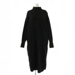 グリーンレーベルリラクシング ユナイテッドアローズ green label relaxing ワンピース ニット ロング 長袖 SH ブラック /ES
