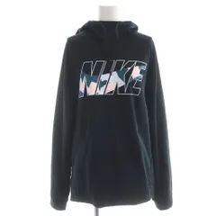 ナイキ NIKE パーカー トレーナー 上着 M 黒 ブラック 裏起毛 ロゴプリント フード付き 長袖 /AP