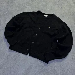 ラコステ 刺繍 ロゴ ニット カーディガン L