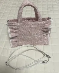 ジルスチュアートバイジルスチュアート ピンク ツイード フリル トゥー クロスバック 地雷系