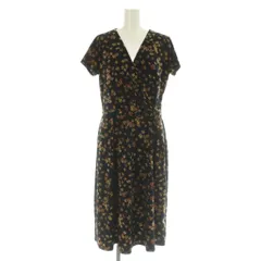 ローレンラルフローレン LAUREN RALPH LAUREN 花柄 カシュクール ワンピース ロング 半袖 2 ネイビー /MY ■OS