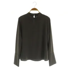 ナチュラルビューティーベーシック NATURAL BEAUTY BASIC 23AW スタンドネックフレアカフスブラウス 長袖 プルオーバー M グレー /MY ■OS