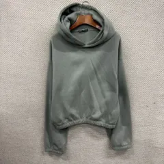 ザラ ZARA カジュアル 起毛 ショート フードTシャツ L A05375