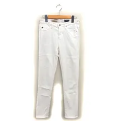 エージー AG スキニー ローライズ ストレッチ コットン混 透け感 25 白 ホワイト /NT18