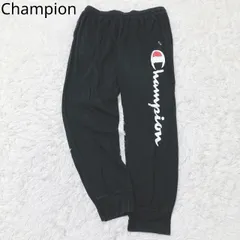 チャンピオン　ジョガーパンツ　テーパード　ブランドロゴ　ウエストゴム　スポーティー　ポケット　カジュアル　ブラック　2XLサイズ