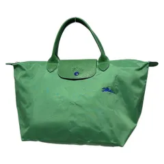 LONGCHAMP(ロンシャン) ハンドバッグ ル・プリアージュクラブ グリーン×ブルー 折りたたみ レザー
