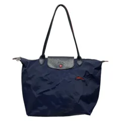 LONGCHAMP(ロンシャン) ショルダーバッグ ル・プリアージュクラブ ネイビー×レッド 折りたたみ レザー