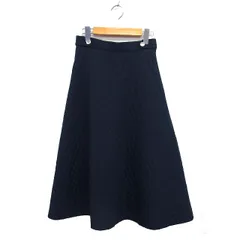 トランテアン ソン ドゥ モード 31 Sons de mode キルティング フレア スカート マキシ 中綿 サイドジップ 38 紺 ネイビー /NT27