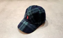 (新品) ポロ ラルフローレン polo チェック コットン ベースボールキャップ 帽子