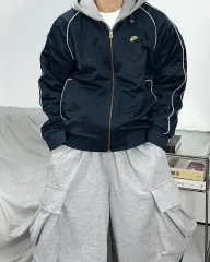 ナイキ ゴールドロゴ ネイビー トラック ジャケット XL