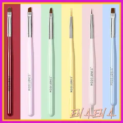 Modelones ネイルブラシセット ネイル筆セット ジェルネイル用筆セット ふでセット ビルダーグルーブラシ ネイルアートラインブラシ ネイルドットペンなどのネイルアートデザインペンペイントツール 0