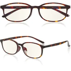 [ROTAKUMA] 最新改良 ブルーライトカット メガネ PC眼鏡 パソコン用 JIS規格 紫外線カット 超軽量12g ウェリントン型 おしゃれ メンズ レディース ユニセックス 度なし 伊達めがね だてめがね