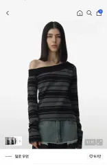 MILLO ARCHIVE ウィメンズ ONE ショルダーバッグ ストライプ Tシャツ チャコールグレー