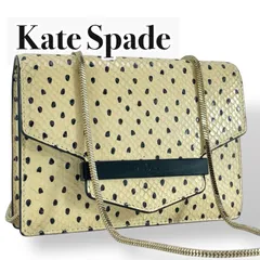 【希少品】美品　Kate Spadeケイトスペード　Kennedy Street Snake Marra チェーンショルダーバッグ　ショルダー　斜め掛け　クロスボディ　イエロー　パイソン　レザー　お出かけ　普段使い　日常使い　レディース　通勤　通学　おでかけ