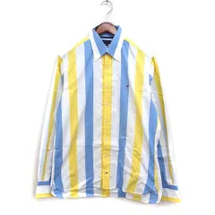 トミーヒルフィガー TOMMY HILFIGER 国内正規品 ボタンダウン シャツ カジュアル 長袖 配色 ストライプ コットン 綿 S マルチカラー /FT12