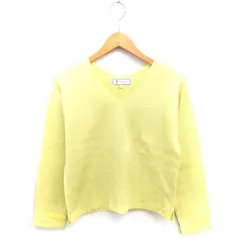 ロペピクニック ROPE Picnic タグ付き ニット セーター Vネック 無地 シンプル 長袖 38 イエロー 黄 /TT