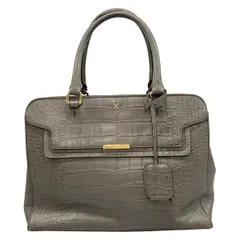 SAZABY(サザビー) トートバッグ - グレー 型押し加工 レザー