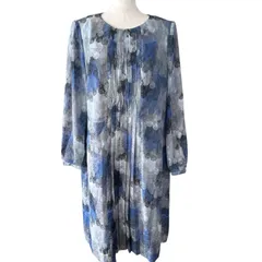 未使用タグ付き レリアンプラスハウス 13＋ ワンピース シフォン ブルー系