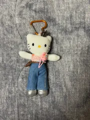 新品 HELLO KITTY ロング ぬいぐるみ キーホルダー デニム Ver