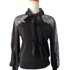 FRAY I.D レースコンビボウタイニットプルオーバー フリーサイズ ブラック