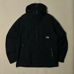 (L) ザノースフェイス ブラック アンダーロゴ ウィンドブレーカー
