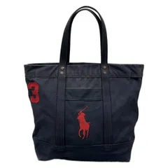 POLObyRalphLauren(ポロラルフローレン) ショルダーバッグ ビッグポニー ネイビー×レッド