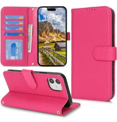 ★対応 iPhone 11 ケース 手帳型 カード収納 スタンド機能 アイフォン11 ケース 本革 大容量 耐衝撃 カード収納 iPhone11 ケース 手帳型 iphone 11 レザー カバー ローズレッド