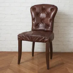 アスプルンド HALO 本革 チェスターフィールド ダイニングチェア 総本革 アームレス 英国 イギリス クラシック 木製 椅子 ハロ 92539