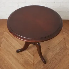 クラシック マホガニー ワインテーブル サイドテーブル カブリオールレッグ 猫脚 花台 テーブル 西欧 アンティーク スタイル 98474