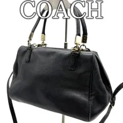 COACH コーチ マディソン レザー 2WAY ハンドバッグ ショルダーバッグ ブラック 黒 ゴールド金具 クラシック 上品 フォーマル カジュアル 斜め掛け対応 コンパクト シンプル