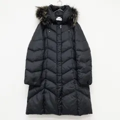 BALMAIN　バルマン　ダウンコート　フード　ファー　ポリエステル　ブラック　レディース　M　b00342のサムネイル