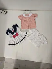 女の子 80 セーラー ONE PIECE シャツ ボレロ コーディネートセット