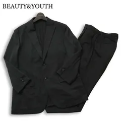 【美品】BEAUTY&YOUTH ユナイテッドアローズ 春夏★ セットアップ スーツ ジャケット スラックス Sz.XL メンズ 灰 大きい